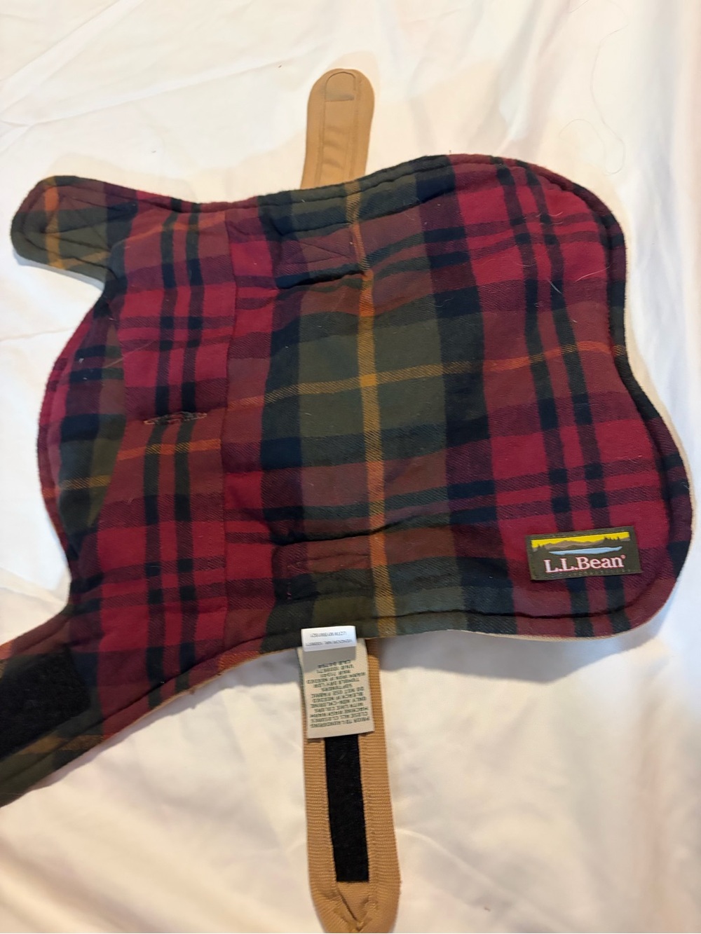 L.L. Bean Field jacket reversible khaki & Red and Green Tartan Pet Coat NWOTS!